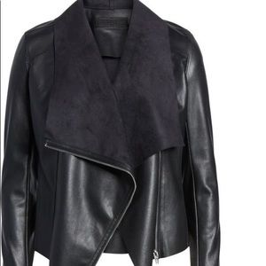 BLACK FAUX LEATHER JACKET